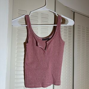 Brandy Melville Striped Red Tank Top